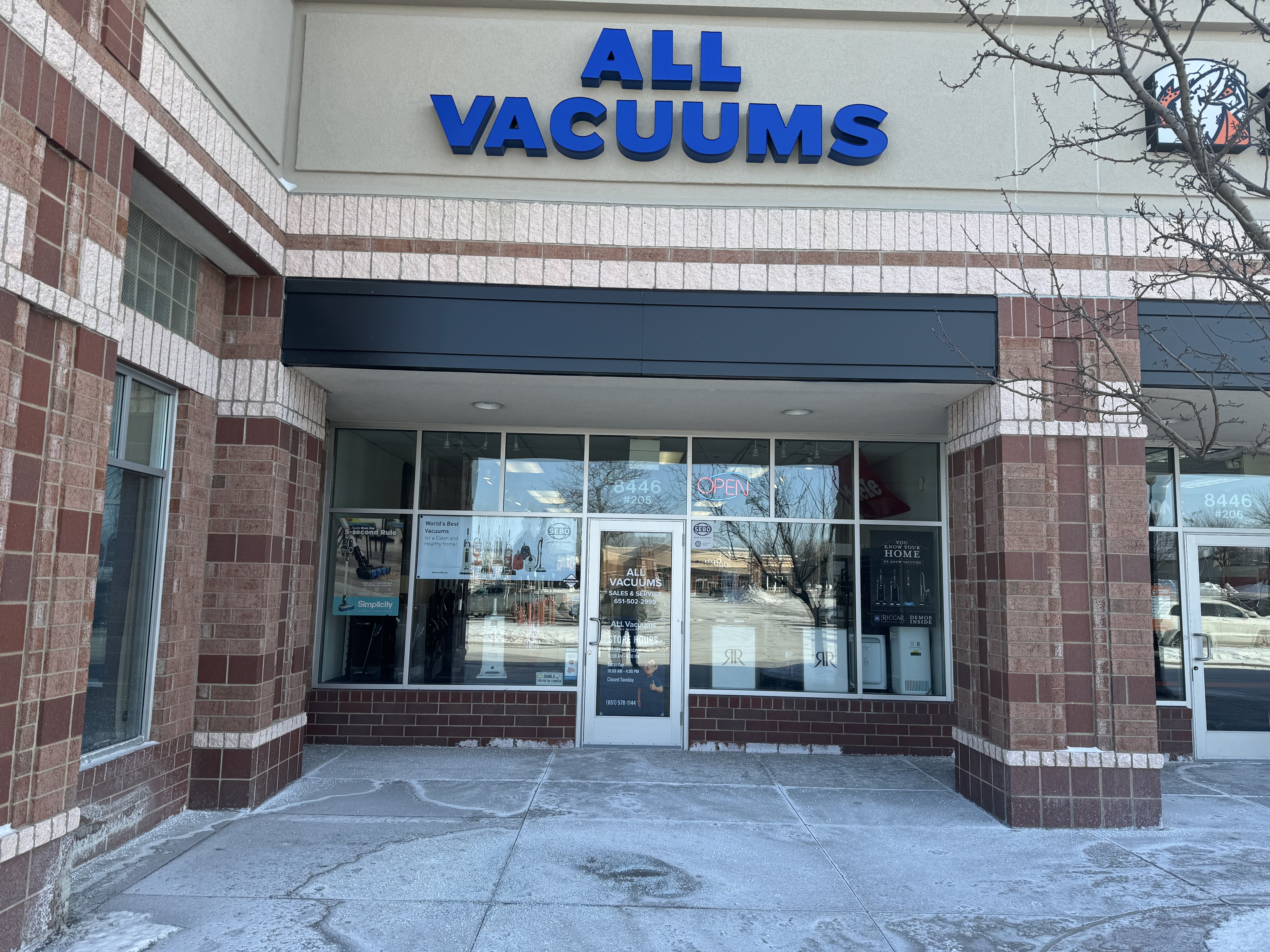 All Vacuums Sales & Service storefront in Woodbury, Minnesota